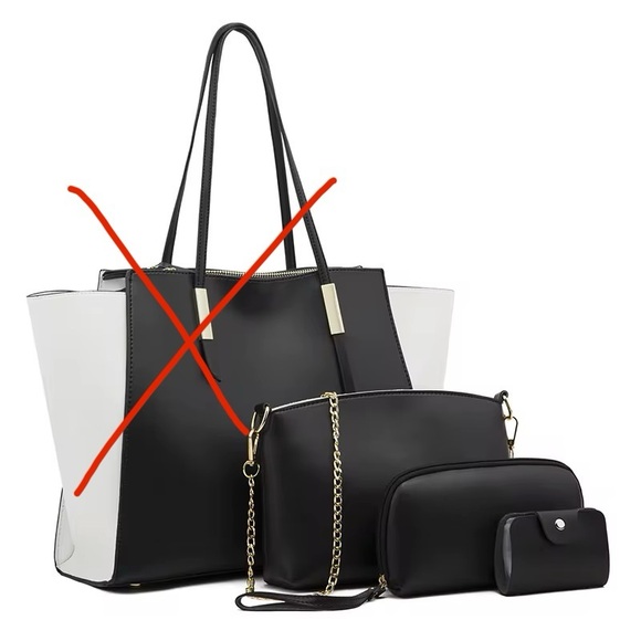 #008 (BLACK) Crossbody & Pouch Bag ONLY - Picture 2 of 7